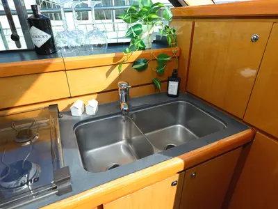 Galley of KATANA, a Beneteau Antares 13,80 motor yacht at Općina Sukošan, Croatia