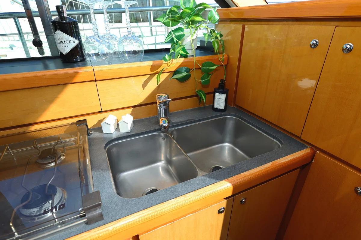 Galley of KATANA, a Beneteau Antares 13,80 motor yacht at Općina Sukošan, Croatia