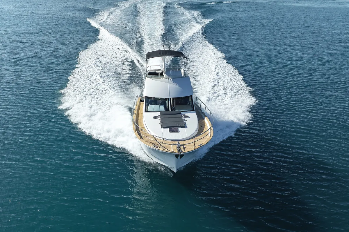 Deck of KATANA, a Beneteau Antares 13,80 motor yacht at Općina Sukošan, Croatia