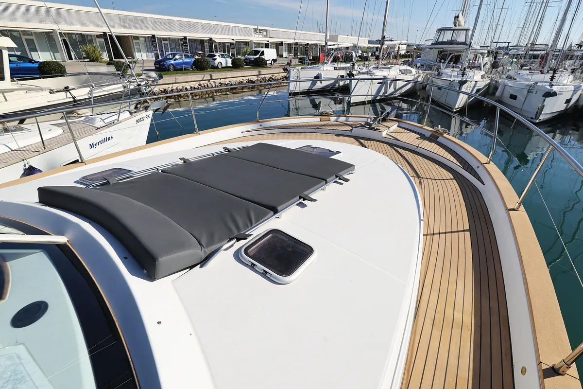 Deck of KATANA, a Beneteau Antares 13,80 motor yacht at Općina Sukošan, Croatia