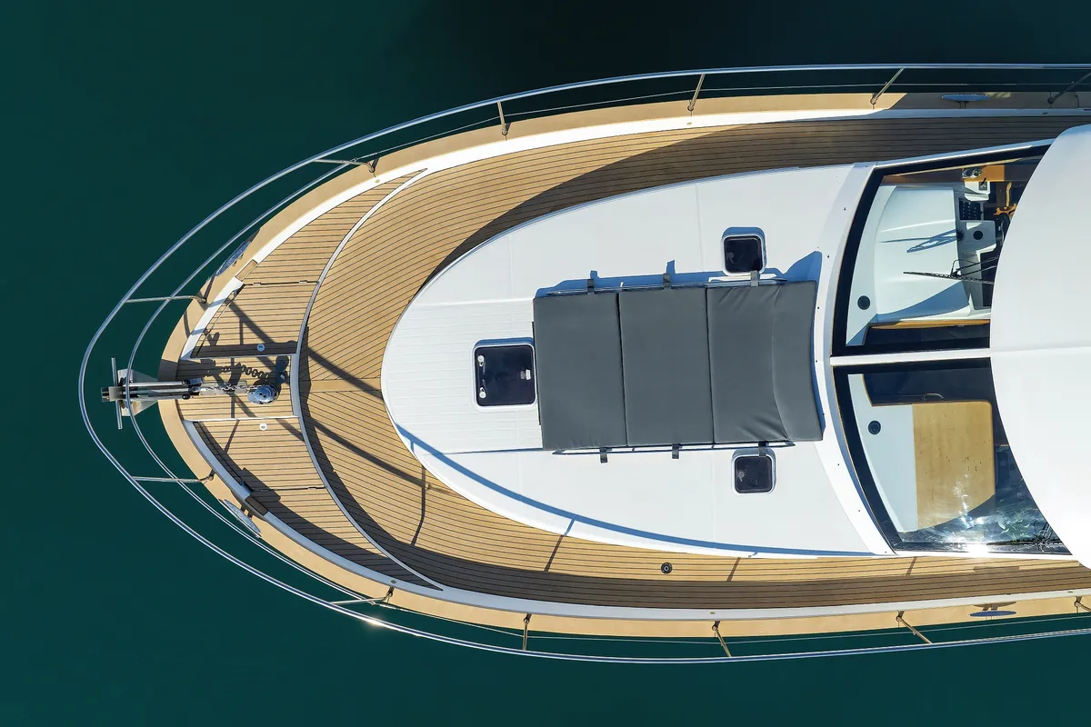 Deck of KATANA, a Beneteau Antares 13,80 motor yacht at Općina Sukošan, Croatia