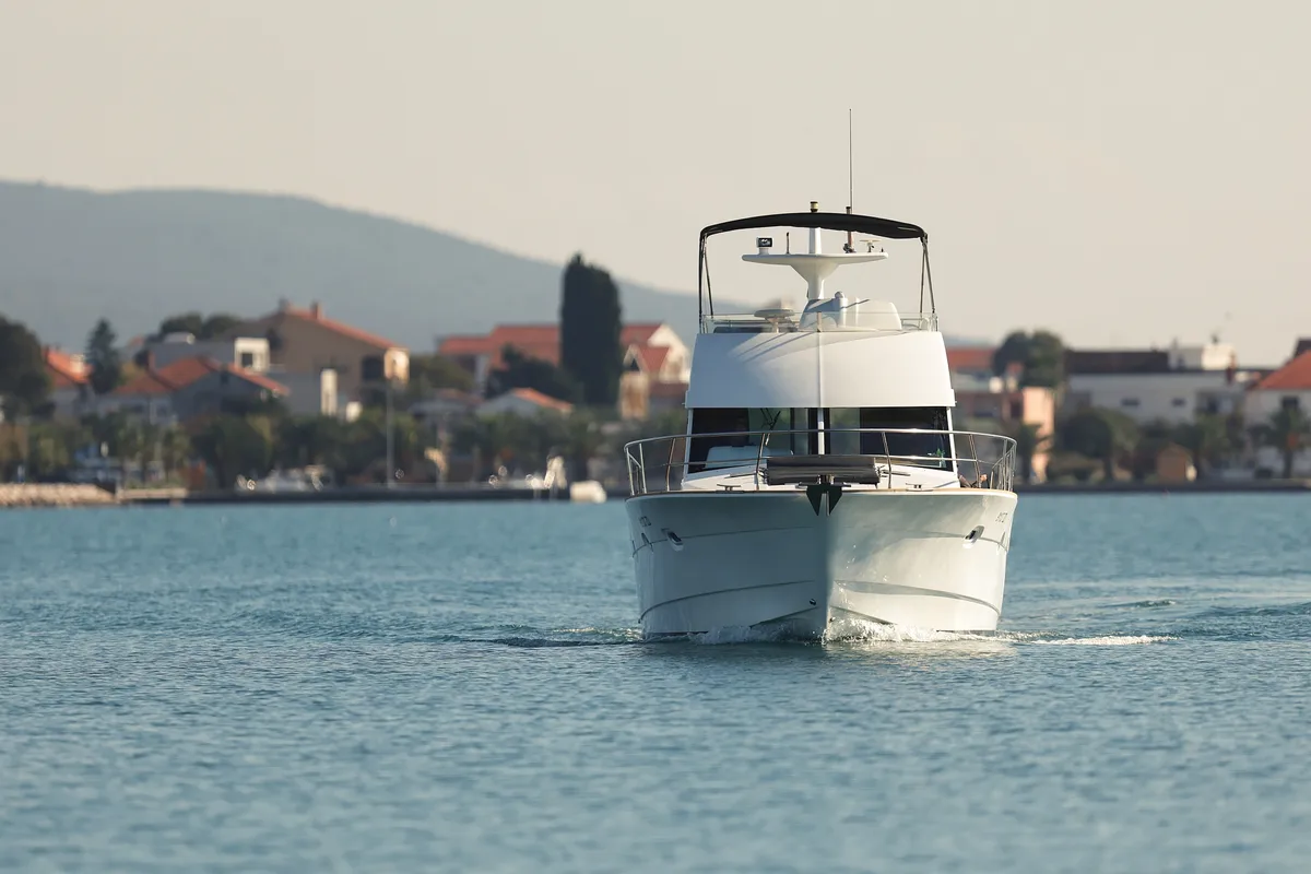 Exterior view of KATANA, a Beneteau Antares 13,80 motor yacht at Općina Sukošan, Croatia
