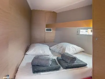 Cabin on Kosmopolitan, a Dufour 460 GL sailboat at Municipal Unit of Apollonioi, Greece