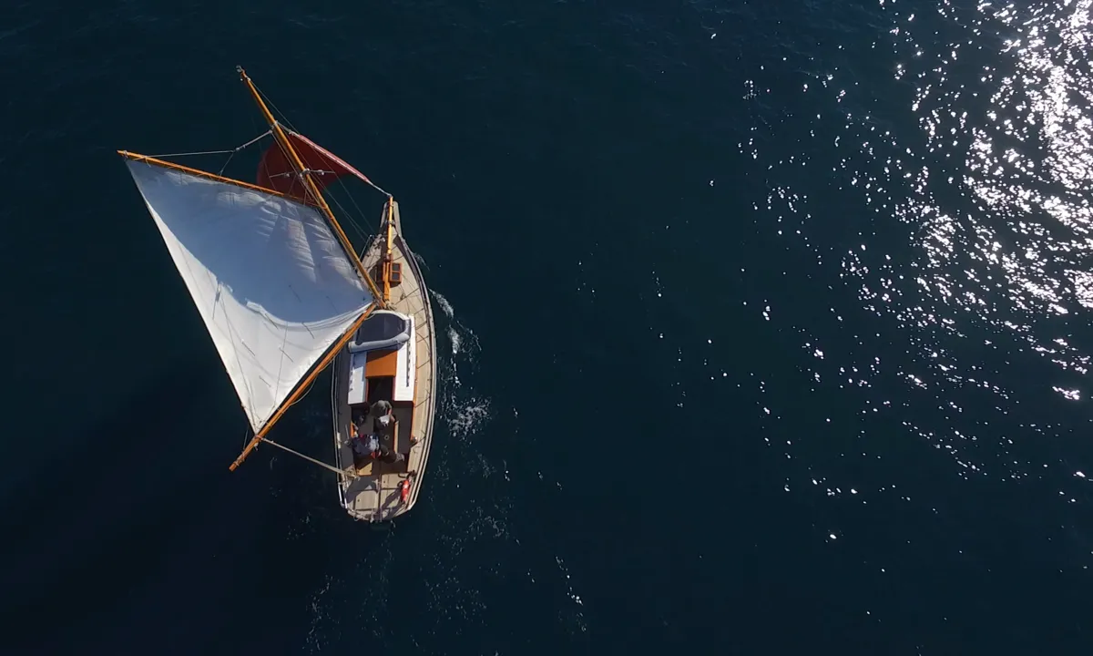 Exterior view of Black Bird, a Unknown Pilot Cutter sailboat at Pula, Croatia
