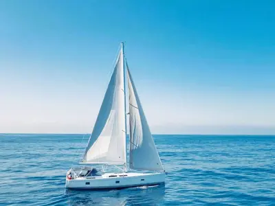 Theodora, a Hanse 458 sailboat at Lefkada, Greece