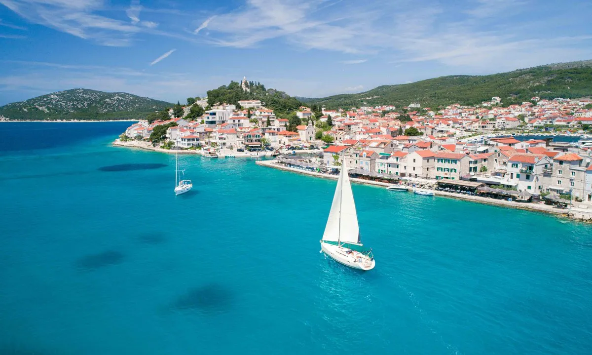 Exterior view of Ema, a Jeanneau Sun Odyssey 42i sailboat at Tribunj, Croatia