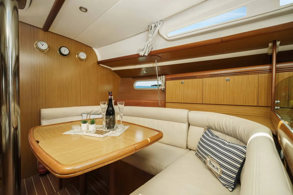 Salon of Ema, a Jeanneau Sun Odyssey 42i sailboat at Tribunj, Croatia