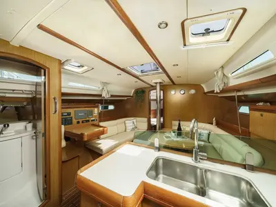 Galley of Ema, a Jeanneau Sun Odyssey 42i sailboat at Tribunj, Croatia
