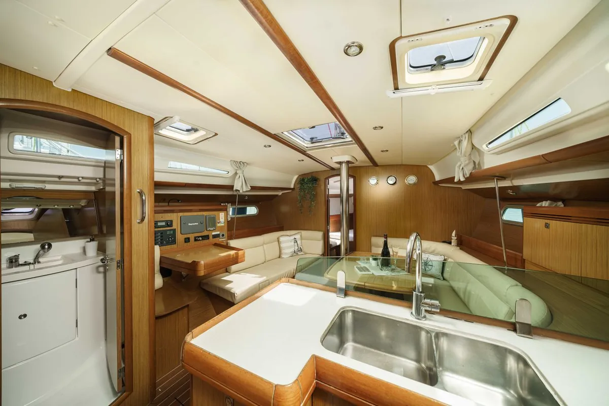 Galley of Ema, a Jeanneau Sun Odyssey 42i sailboat at Tribunj, Croatia