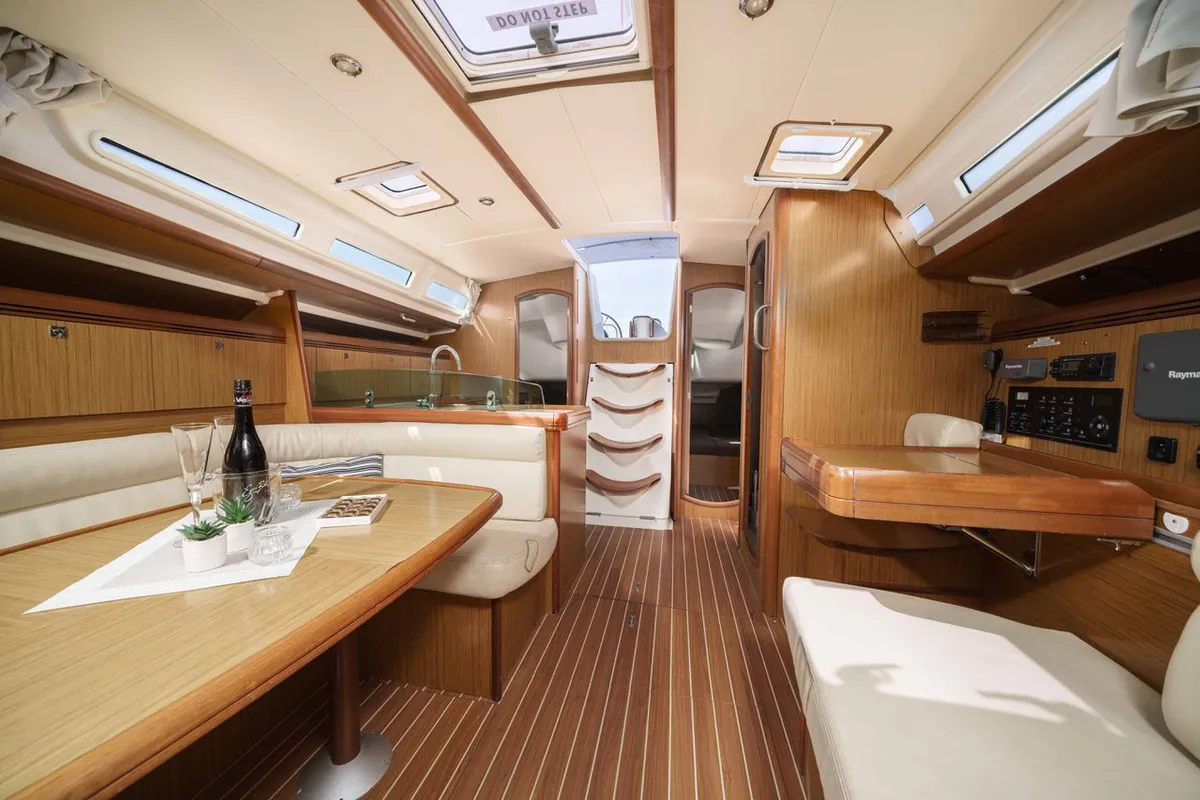 Salon of Ema, a Jeanneau Sun Odyssey 42i sailboat at Tribunj, Croatia