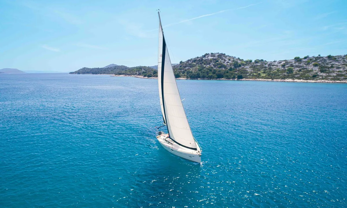 Exterior view of Ema, a Jeanneau Sun Odyssey 42i sailboat at Tribunj, Croatia