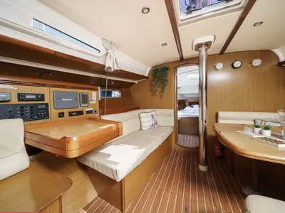 Salon of Ema, a Jeanneau Sun Odyssey 42i sailboat at Tribunj, Croatia