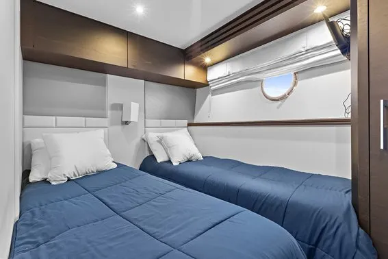 Cabin on After Parr T, a Marquis 720 Flybridge motor yacht at Stock Island, United States