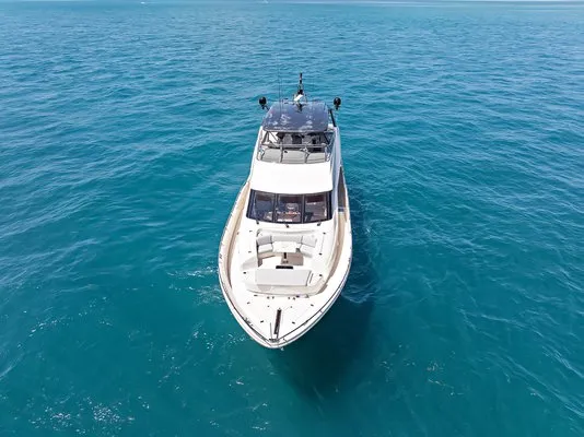 Exterior view of After Parr T, a Marquis 720 Flybridge motor yacht at Stock Island, United States