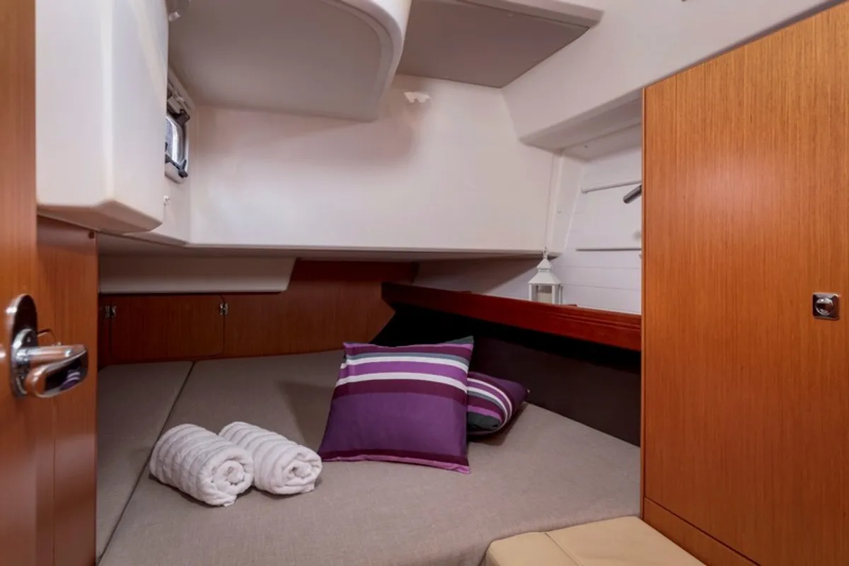 Cabin on NINA, a Bavaria Cruiser 41 sailboat at Split, Croatia