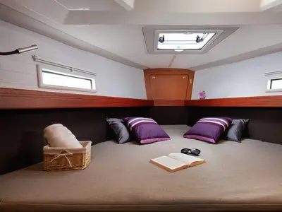 Cabin on NINA, a Bavaria Cruiser 41 sailboat at Split, Croatia
