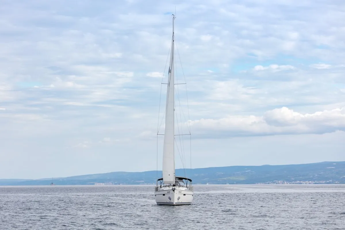 Exterior view of NINA, a Bavaria Cruiser 41 sailboat at Split, Croatia