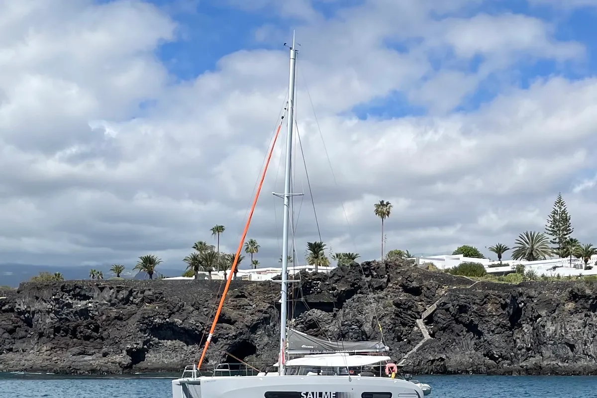 Galley of Saona, a Excess 11 catamaran at Ibiza, Spain