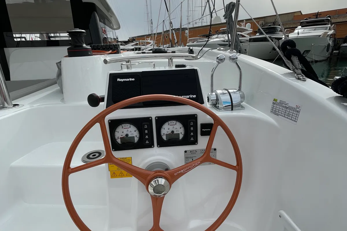 Head on Saona, a Excess 11 catamaran at Ibiza, Spain