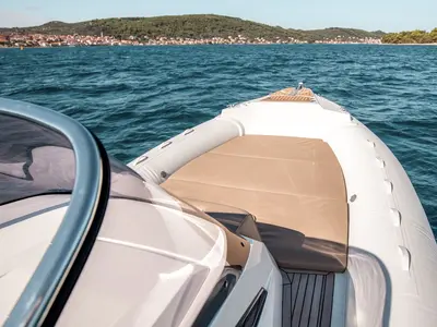 Deck of Biba, a Capelli Tempest 1000 OPEN RIB at Sukošan, Croatia