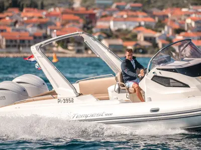 Exterior view of Biba, a Capelli Tempest 1000 OPEN RIB at Sukošan, Croatia