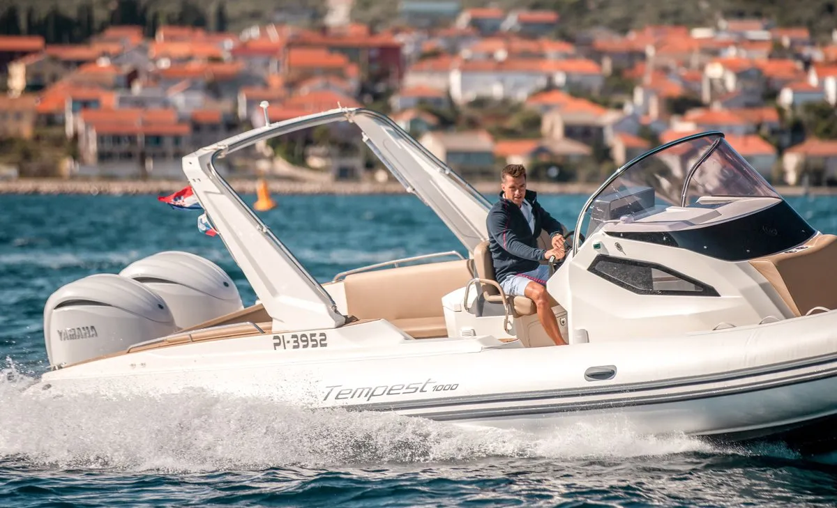 Exterior view of Biba, a Capelli Tempest 1000 OPEN RIB at Sukošan, Croatia