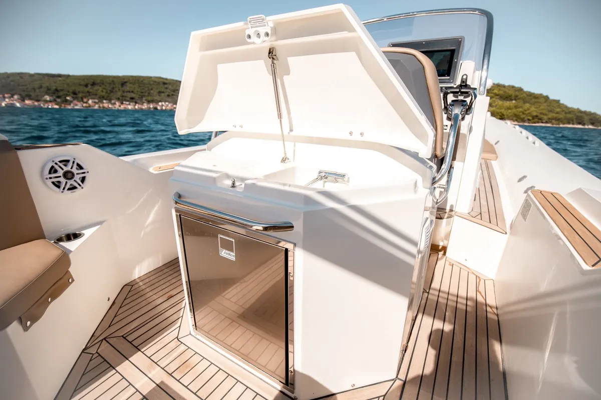 Deck of Biba, a Capelli Tempest 1000 OPEN RIB at Sukošan, Croatia