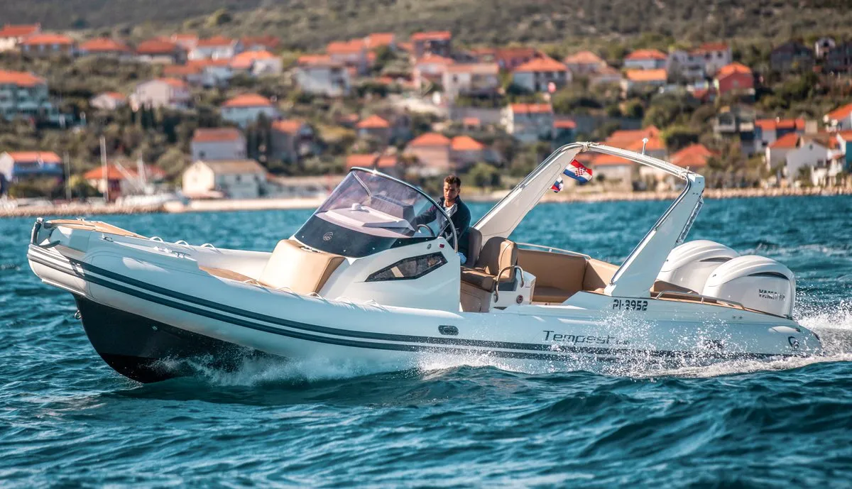 Exterior view of Biba, a Capelli Tempest 1000 OPEN RIB at Sukošan, Croatia
