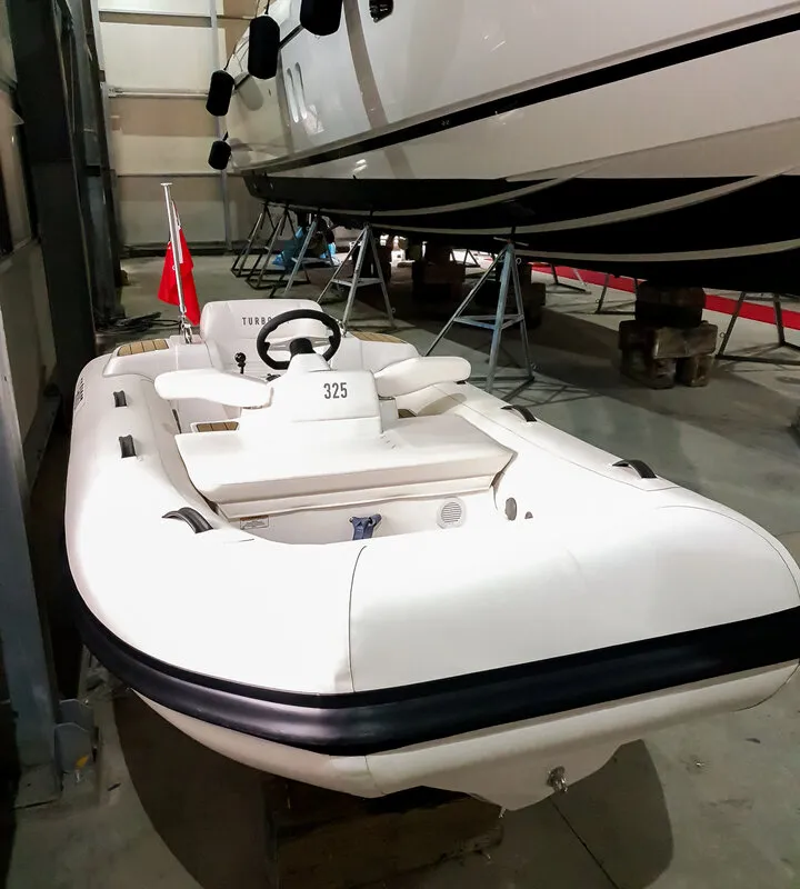 Deck of Ghost, a Sunseeker Predator 72 motor yacht at Grad Kaštela, Croatia
