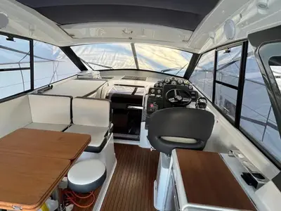 Cabin on Coco, a Bavaria Sport 36 HT motorboat at Yerseke, Netherlands