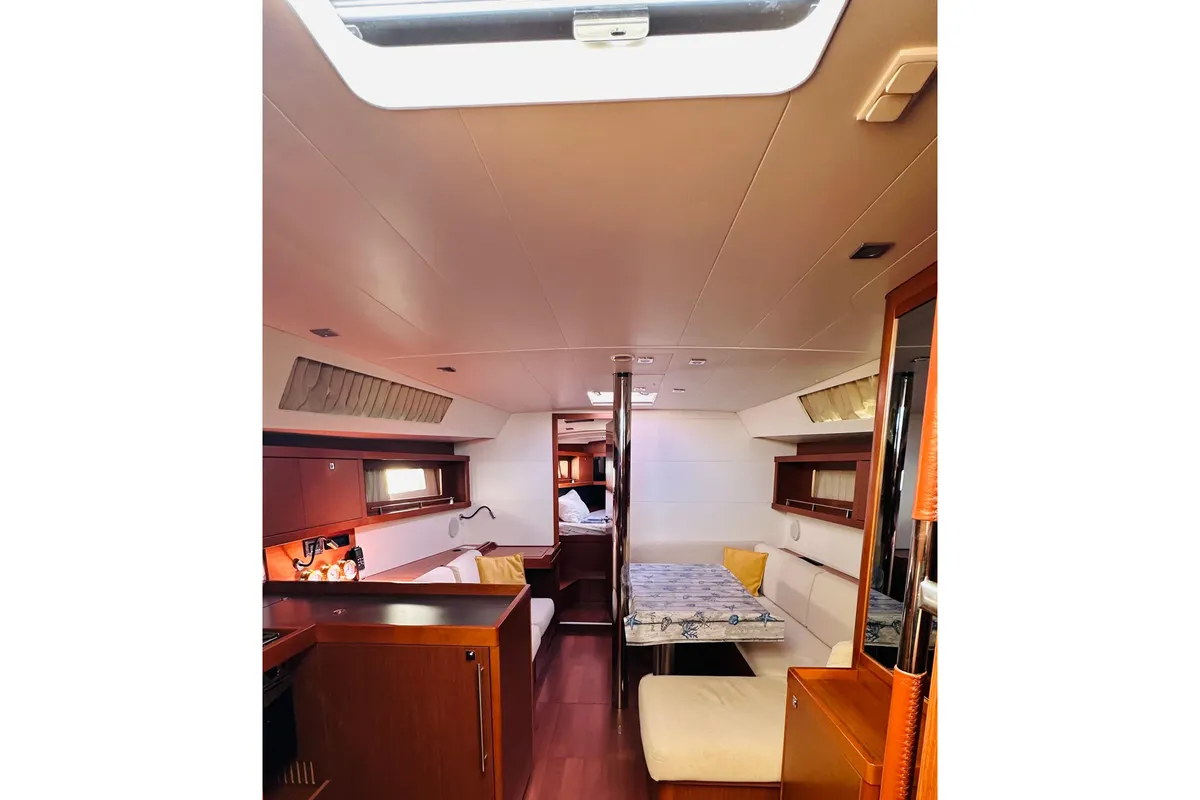 Salon of Vittoria, a Beneteau Oceanis 41 sailboat at La Spezia, Italy