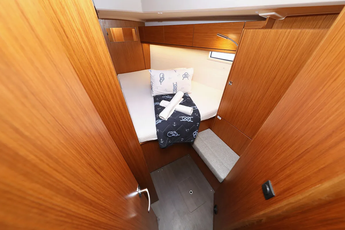 Cabin on Rubin, a Bavaria Cruiser 46 sailboat at Grad Biograd na Moru, Croatia