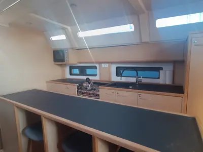 Galley of Mila D&D Kufner 50 I., a D&D Kufner 50 sailboat at Trogir, Croatia