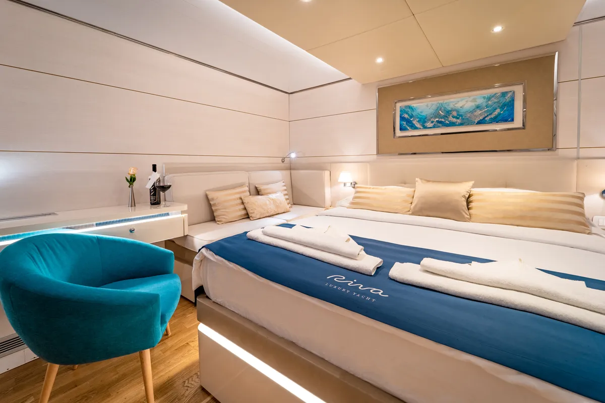 Cabin on Riva, a Gulet Motoryacht motor yacht at Split, Croatia