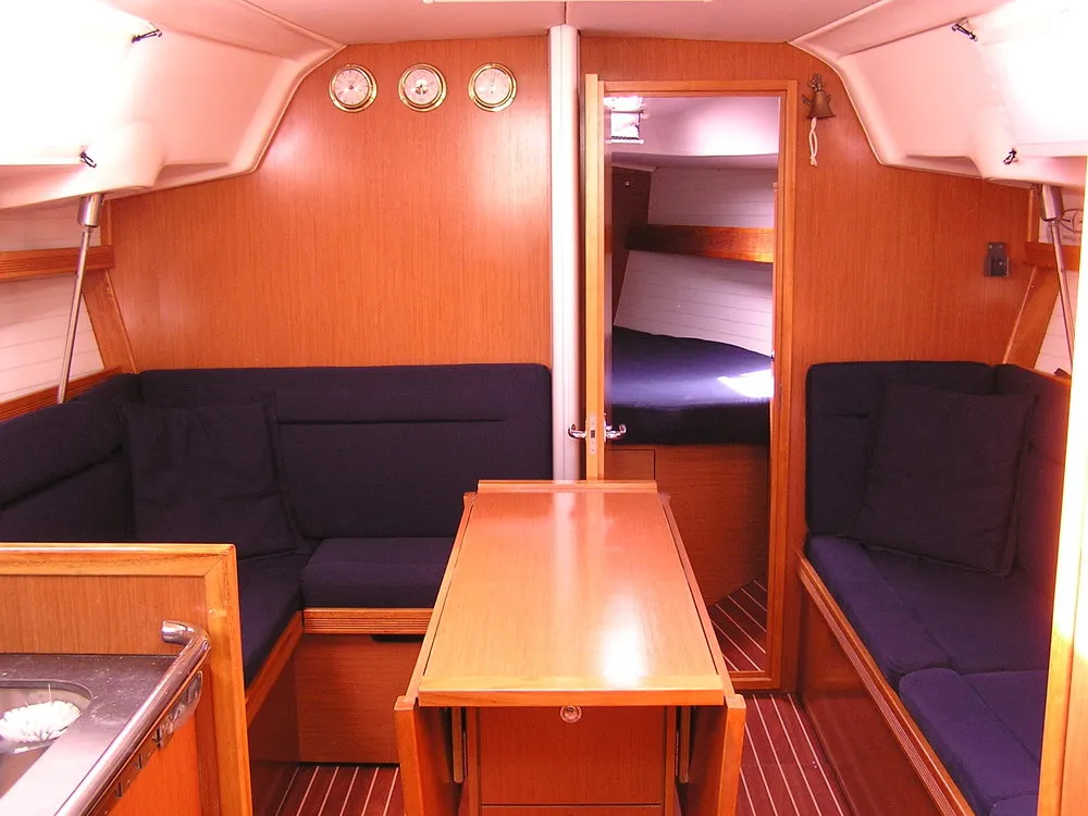 Salon of Alba, a Bavaria 35 Cruiser sailboat at Municipal Unit of Lefkada, Greece
