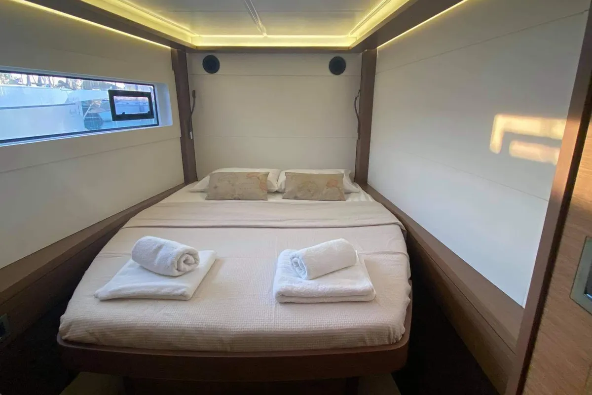 Cabin on Alter Ego, a Lagoon 46 catamaran at Municipal Unit of Lefkada, Greece