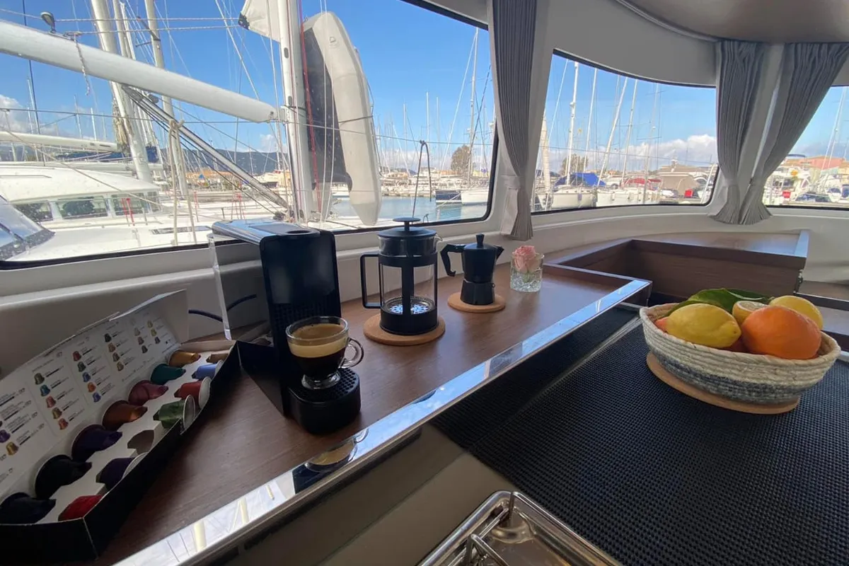 Galley of Alter Ego, a Lagoon 46 catamaran at Municipal Unit of Lefkada, Greece