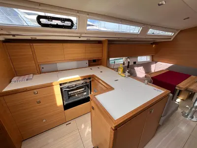 Galley of CLIO, a AD Boats Salona 46 sailboat at Kaštela, Croatia