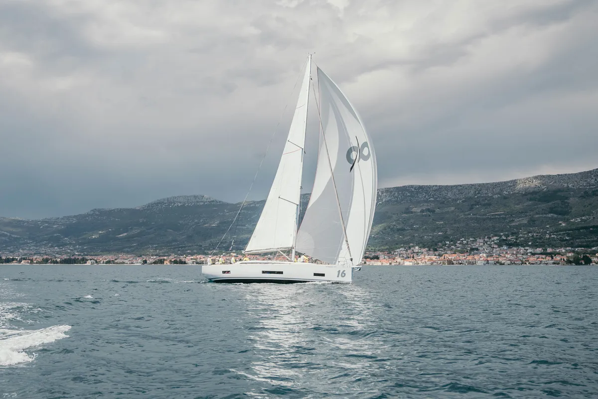 Exterior view of CLIO, a AD Boats Salona 46 sailboat at Kaštela, Croatia