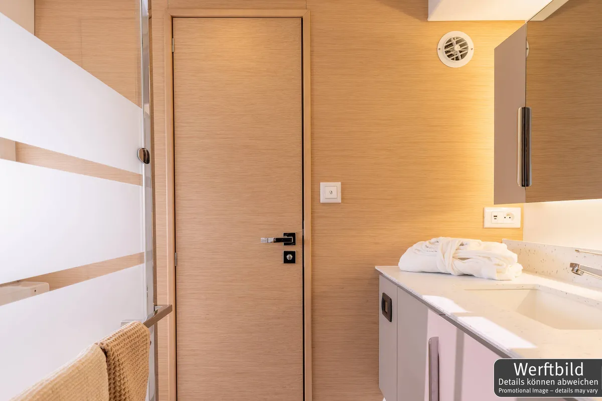 Head on Gin Mar, a Fountaine Pajot FP 41 Maesto 3 catamaran at Palma de Mallorca, Spain