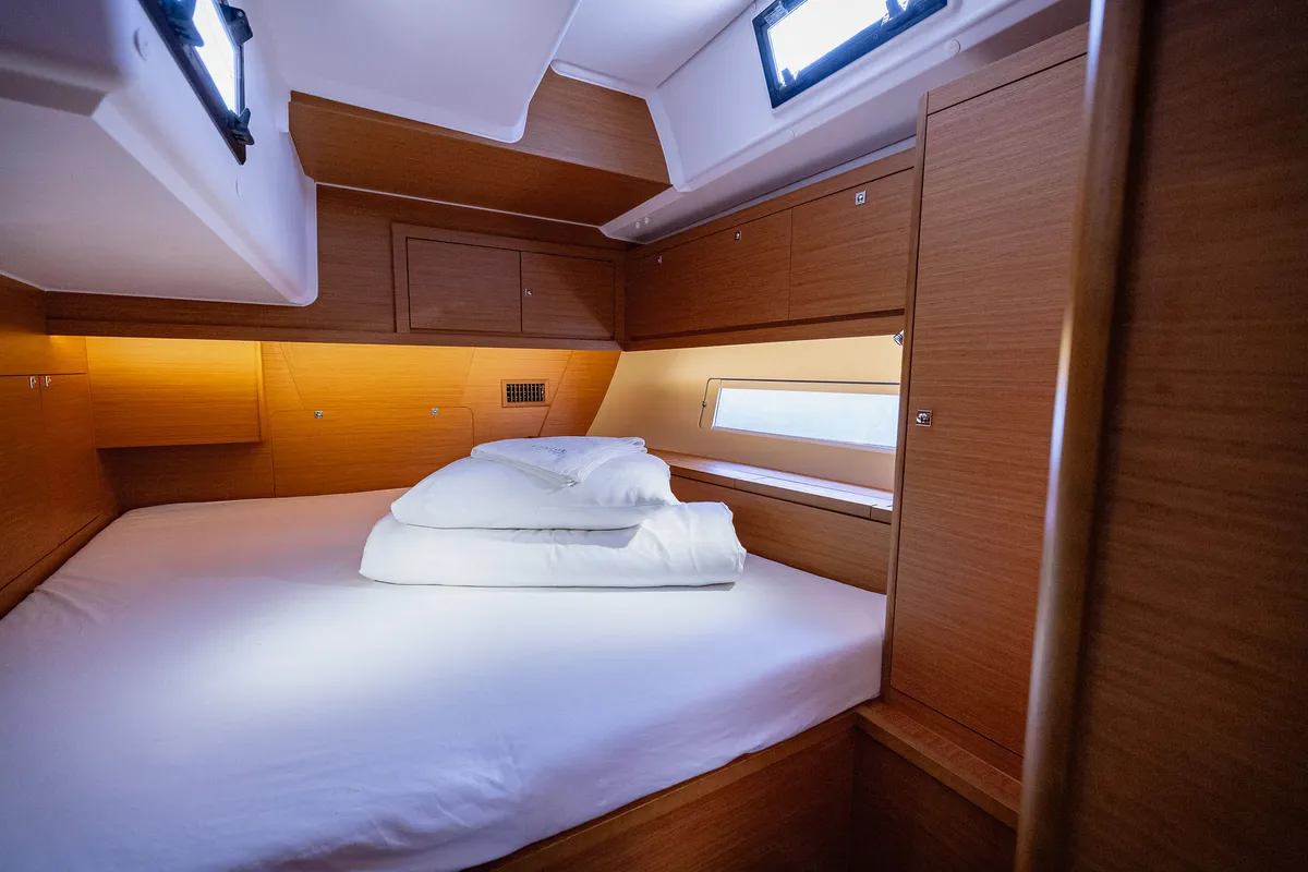 Cabin on Angelique, a Dufour 470 sailboat at Kaštela, Croatia