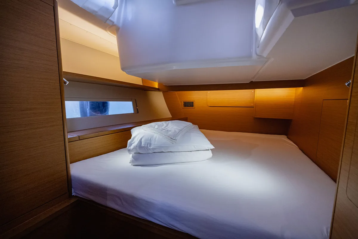Cabin on Angelique, a Dufour 470 sailboat at Kaštela, Croatia