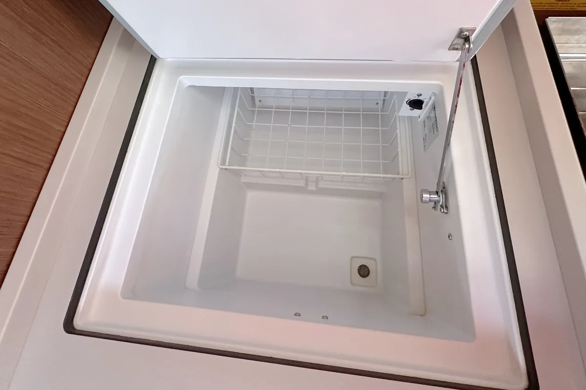 Galley of Flipper, a Beneteau Oceanis 51.1 sailboat at Palma de Mallorca, Spain