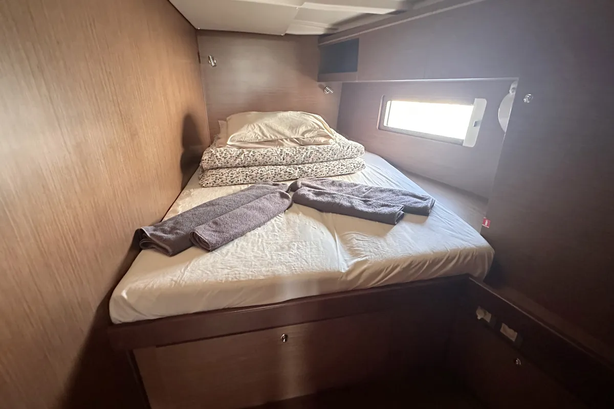 Cabin on Flipper, a Beneteau Oceanis 51.1 sailboat at Palma de Mallorca, Spain