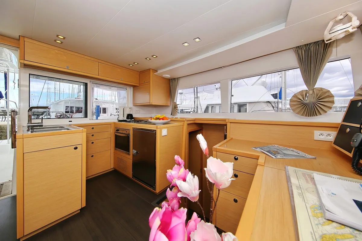 Galley of Ladies And Gentlemen, a Lagoon 450 catamaran at Općina Sukošan, Croatia