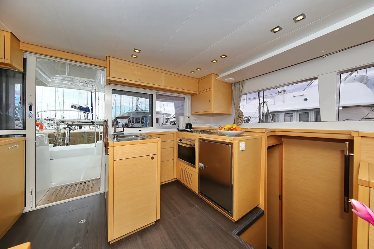 Galley of Ladies And Gentlemen, a Lagoon 450 catamaran at Općina Sukošan, Croatia