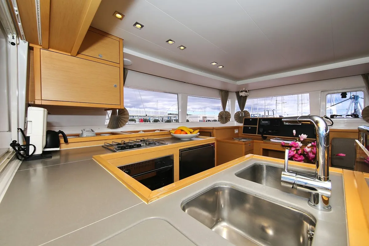 Galley of Ladies And Gentlemen, a Lagoon 450 catamaran at Općina Sukošan, Croatia