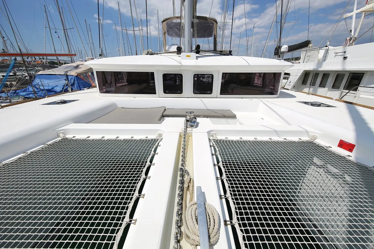 Deck of Ladies And Gentlemen, a Lagoon 450 catamaran at Općina Sukošan, Croatia