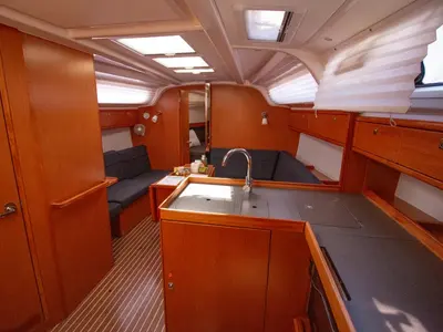 Galley of Eugenia, a Bavaria 37 sailboat at Pylaros, Greece