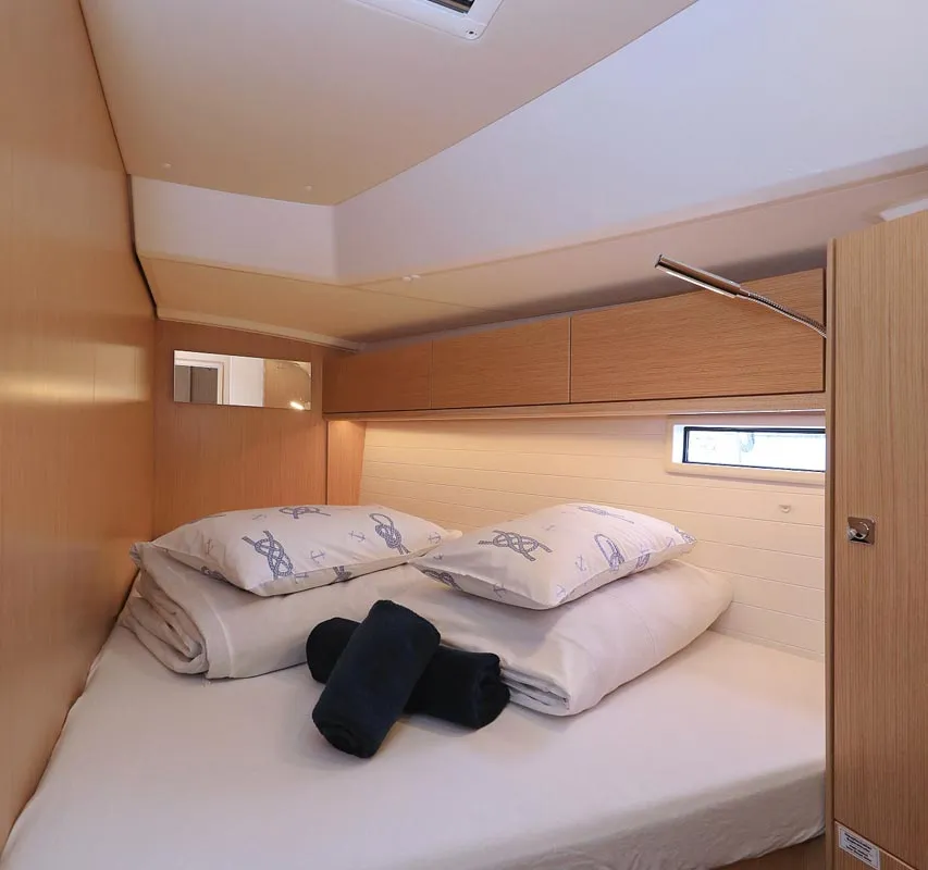Cabin on Aiolos I, a Bavaria Cruiser 46 sailboat at Grad Biograd na Moru, Croatia